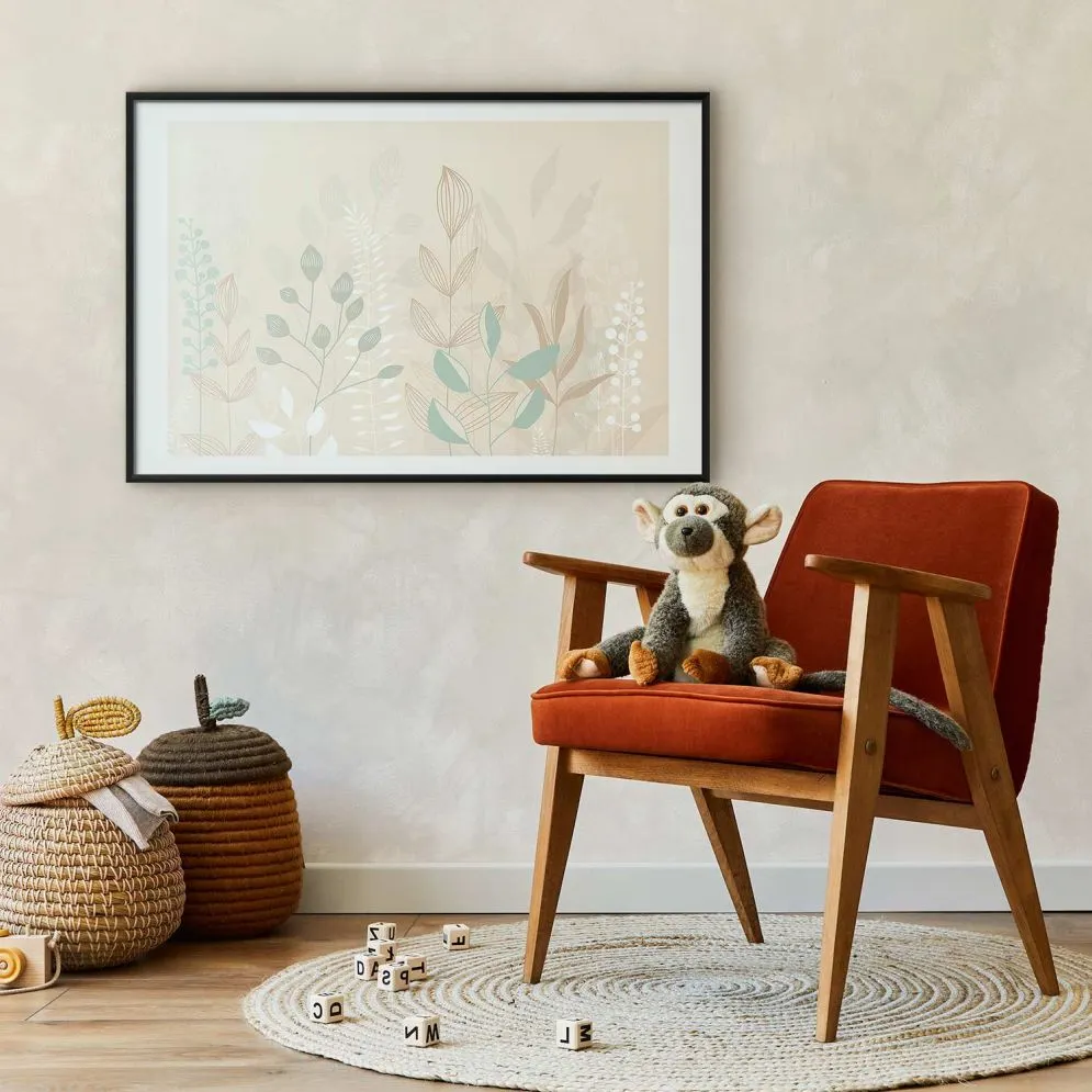 Plakat Pastelowa polana 42x29,7 cm z ramą czarną z marginesem | MIRAT.