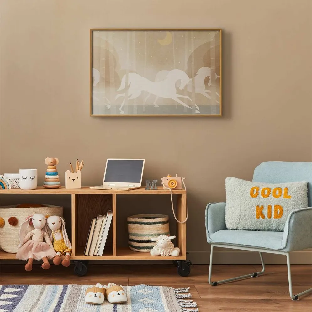 Plakat Pędzące rumaki 60x40 cm z ramą złotą bez marginesu | MIRAT.