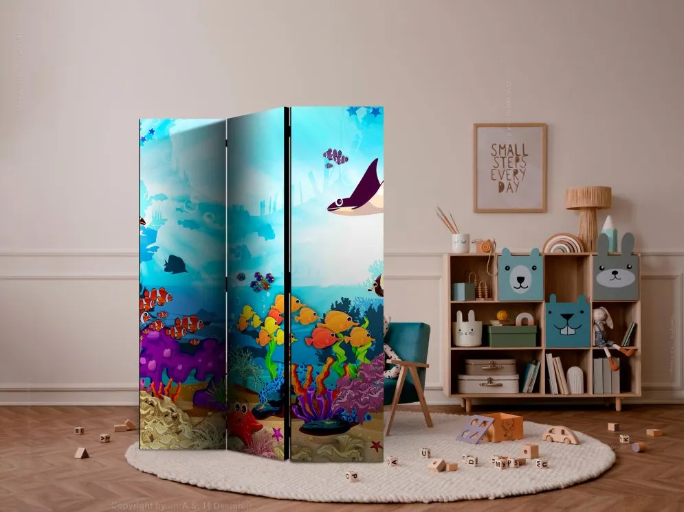 Parawan akustyczny Dla dzieci 135x172 cm 3-częściowy biały | MIRAT.