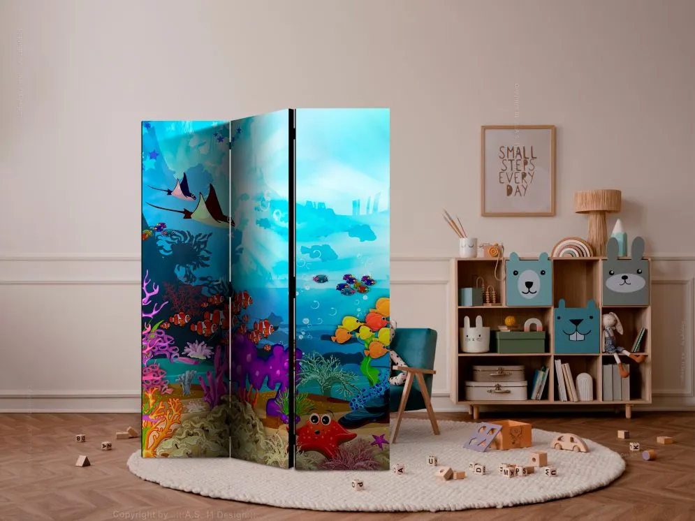 Parawan jednostronny Dla dzieci 135x172 cm 3-częściowy biały | MIRAT.