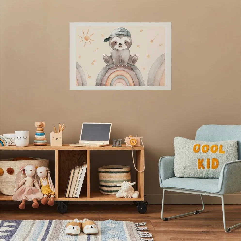 Plakat Pośród gwiazdek i tęcz 30x21 cm bez ramy z marginesem | MIRAT.