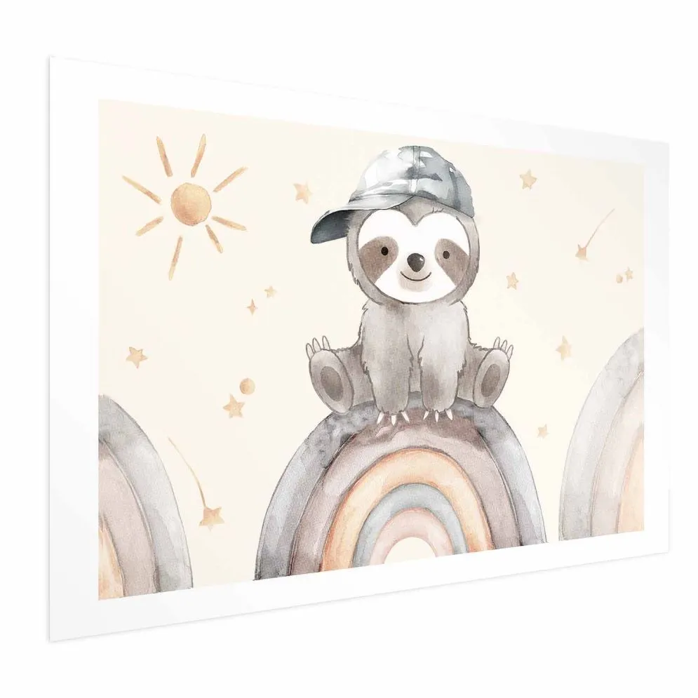 Plakat Pośród gwiazdek i tęcz 30x21 cm bez ramy z marginesem | MIRAT.