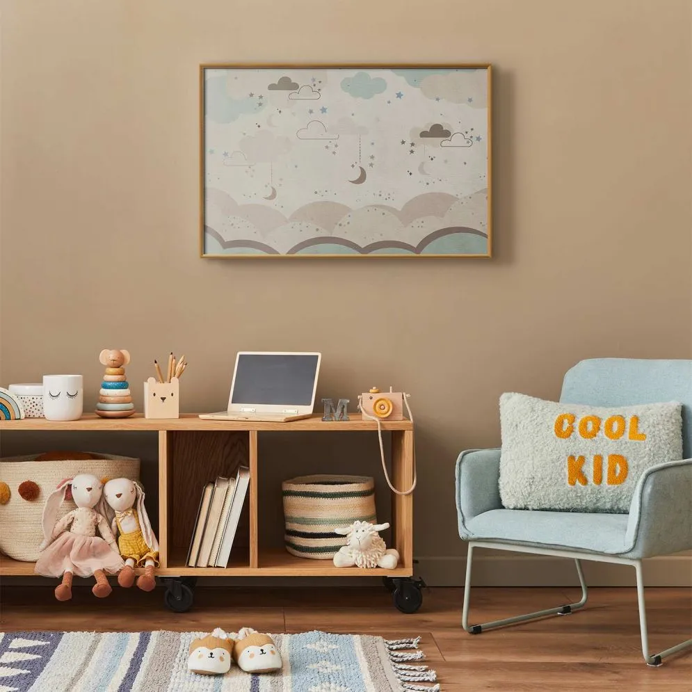 Plakat Bajkowa noc 30x21cm z ramą złotą bez marginesu | MIRAT. kolekcja e-C-10063-ao-a