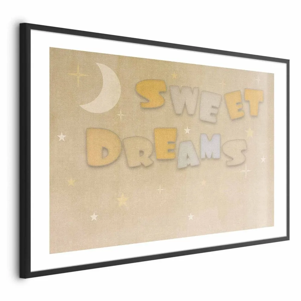 Plakat Życzenie 90x60 cm z ramą czarną z marginesem | MIRAT.