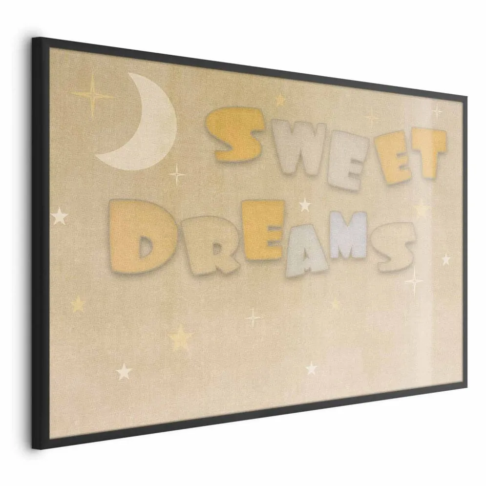 Plakat Życzenie 60x40 cm z ramą czarną bez marginesu | MIRAT.