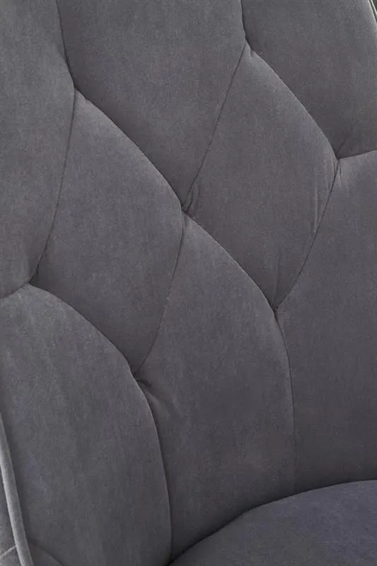 Krzesło K365 VELVET szare z metalowymi nogami do salonu | MIRAT. w stylu GLAMOUR kolekcja
