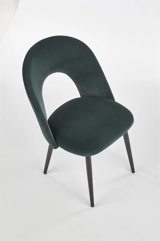 Krzesło K384 VELVET ciemne zielone na metalowych nogach | MIRAT. w stylu kolekcja