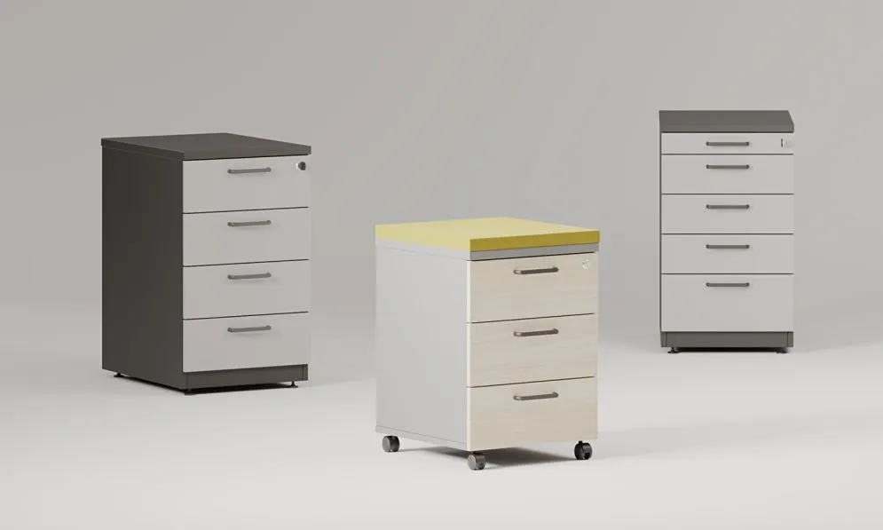 Kontenerek biurowy EASY SPACE 4D PB 43cm biały zamykany I sklep meblowy MIRAT.