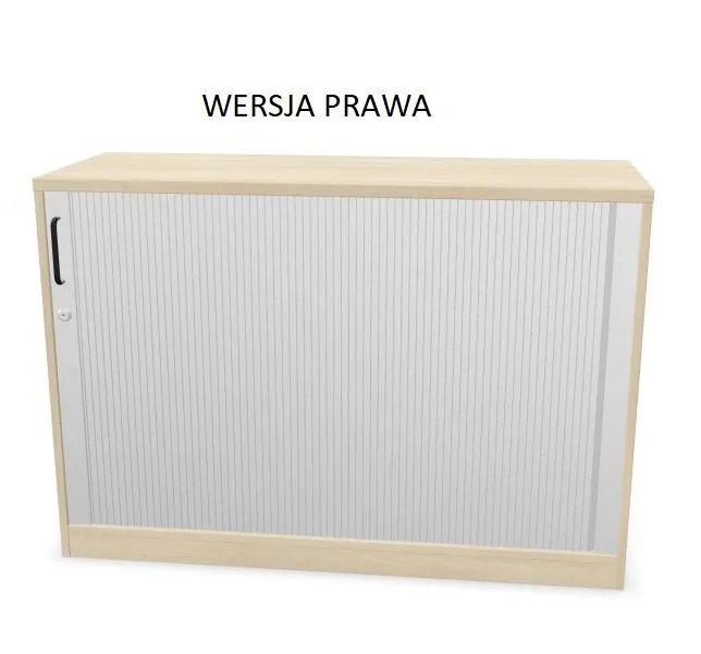 Szafka biurowa żaluzjowa EASY SPACE CABINET HRT 2-OH 120cm akacjowa zamykana I sklep meblowy MIRAT.
