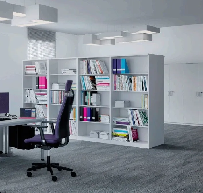Regał biurowy EASY SPACE CABINET HO 5-OH 80cm biały zamykany I sklep meblowy MIRAT.