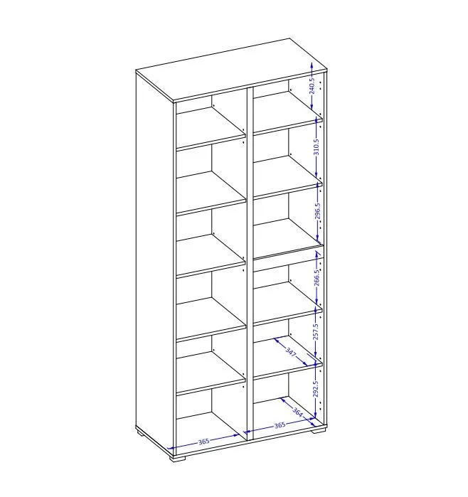 Witryna wysoka CROSS 3D 80cm biała/czarna trzydrzwiowa I sklep meblowy MIRAT. styl SKANDYNAWSKI kolekcja HV-CROSS