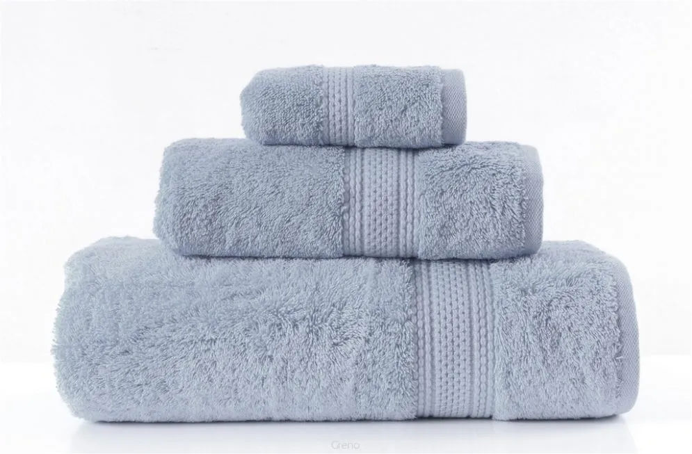 Niebieski ręcznik z bawełny egipskiej łazienkowy EGYPTIAN COTTON Greno