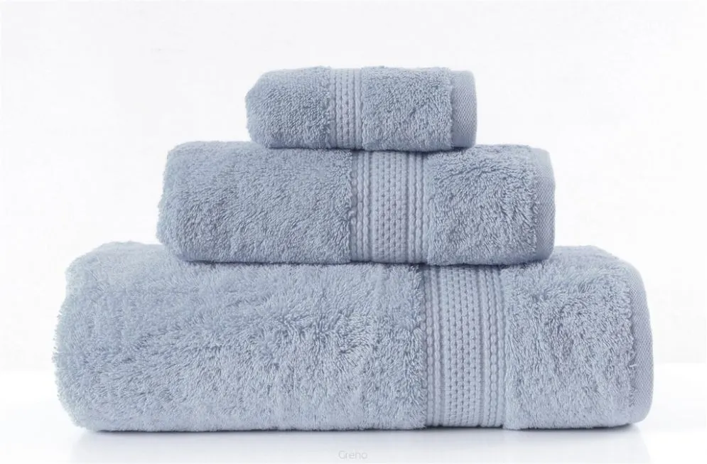 Niebieski ręcznik kąpielowy z bawełny egipskiej 70x140 EGYPTIAN COTTON Greno