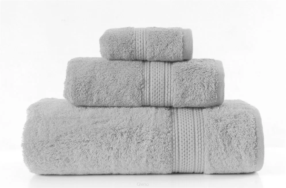 Szary ręcznik z bawełny egipskiej do łazienki 50x90 EGYPTIAN COTTON Greno