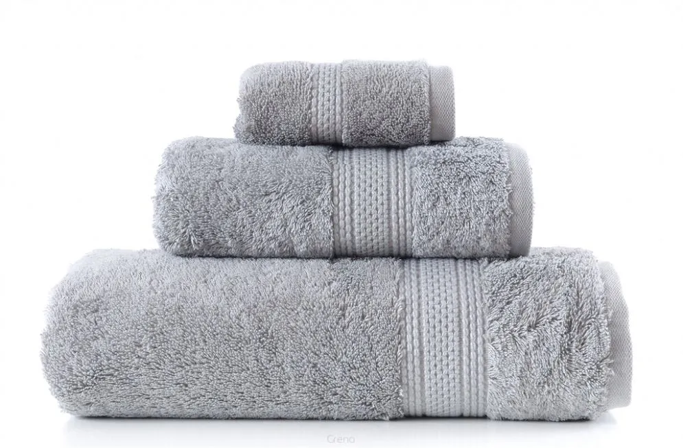 Szary ręcznik z bawełny egipskiej do łazienki 50x90 EGYPTIAN COTTON Greno