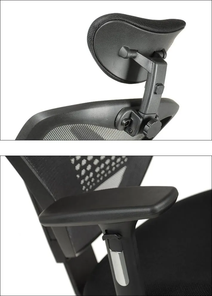 Fotel biurowy HN-5038 czarny ergonomiczny do biurka | MIRAT.
