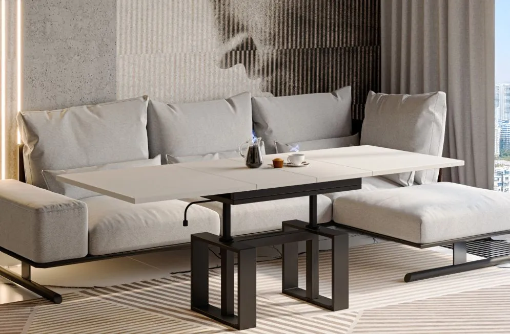 Ława rozkładana podnoszona EMPOLI 110(170)x65 kaszmirowa I sklep meblowy MIRAT. styl LOFT