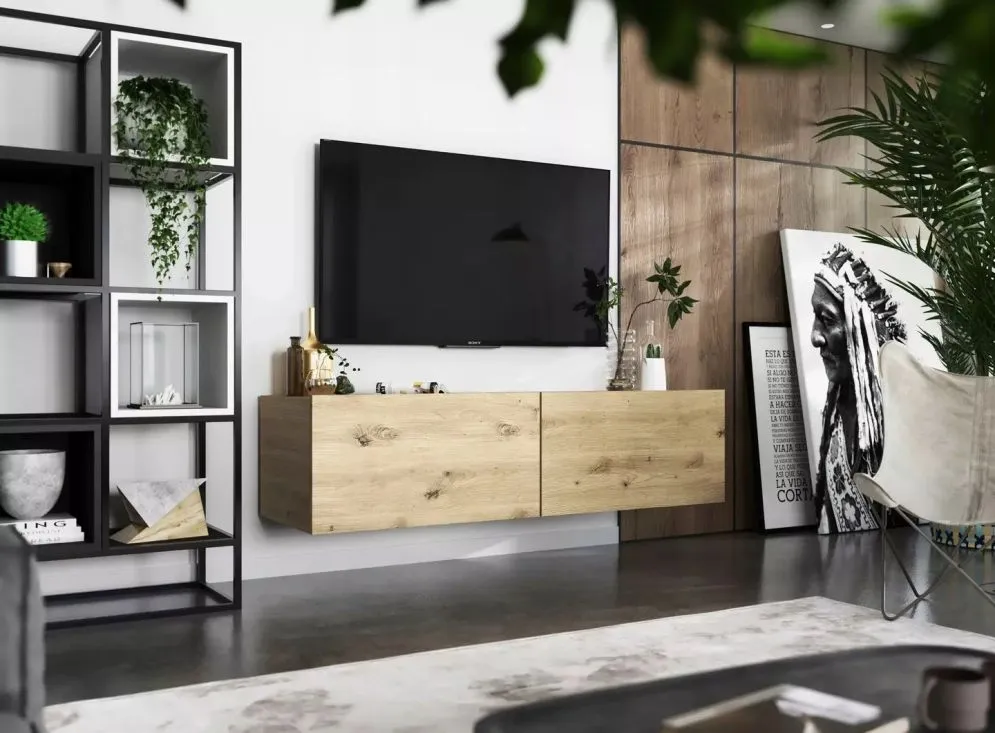 Szafka RTV SELF 2 120 dąb artisan MEBLE LINDNER | MIRAT. w stylu kolekcja SELF