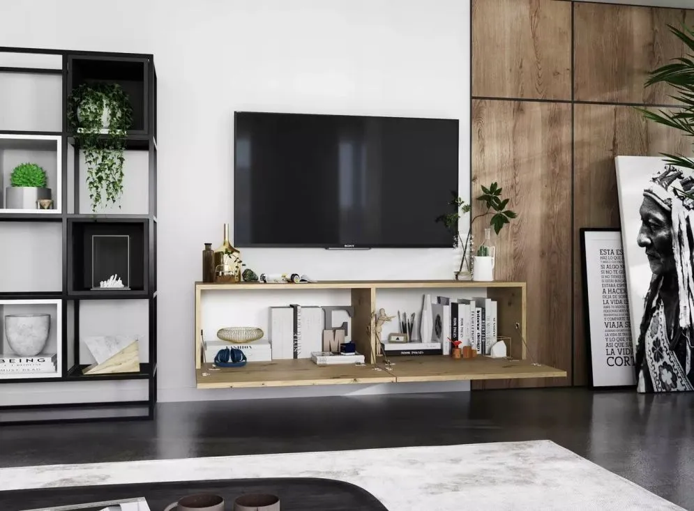 Szafka RTV SELF 2 120 dąb artisan MEBLE LINDNER | MIRAT. w stylu kolekcja SELF