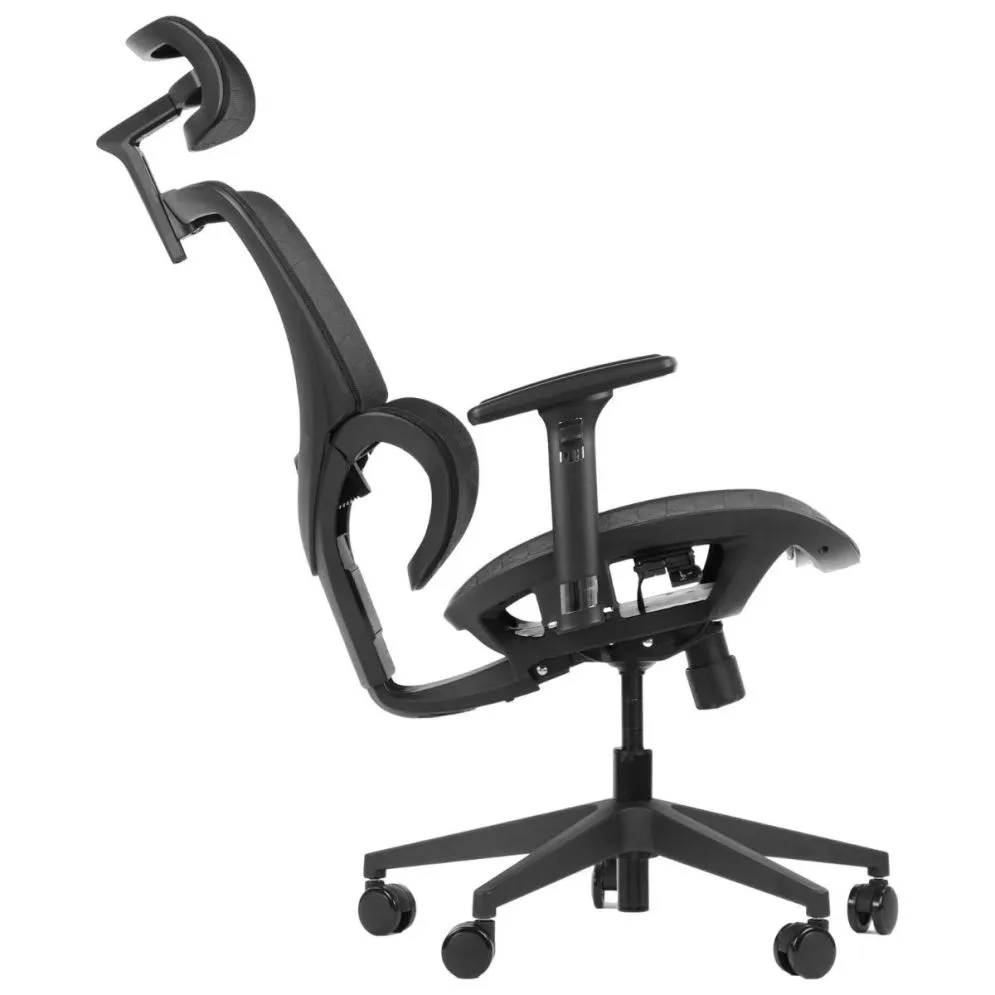 Fotel biurowy ERGONEW S1 czarny siatka z podłokietnikami 3D I sklep meblowy MIRAT.