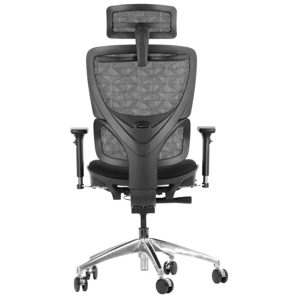 Fotel biurowy ERGONEW S1A czarny tkanina z regulowanymi podłokietnikami I sklep meblowy MIRAT.