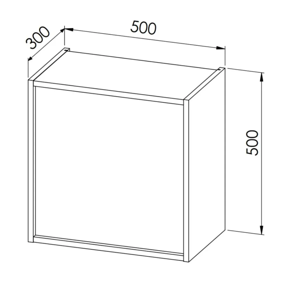 Szafka łazienkowa ERIN 1D 50x50cm dąb karmel/czarna jednodrzwiowa I sklep meblowy MIRAT. styl SKANDYNAWSKI kolekcja ERIN