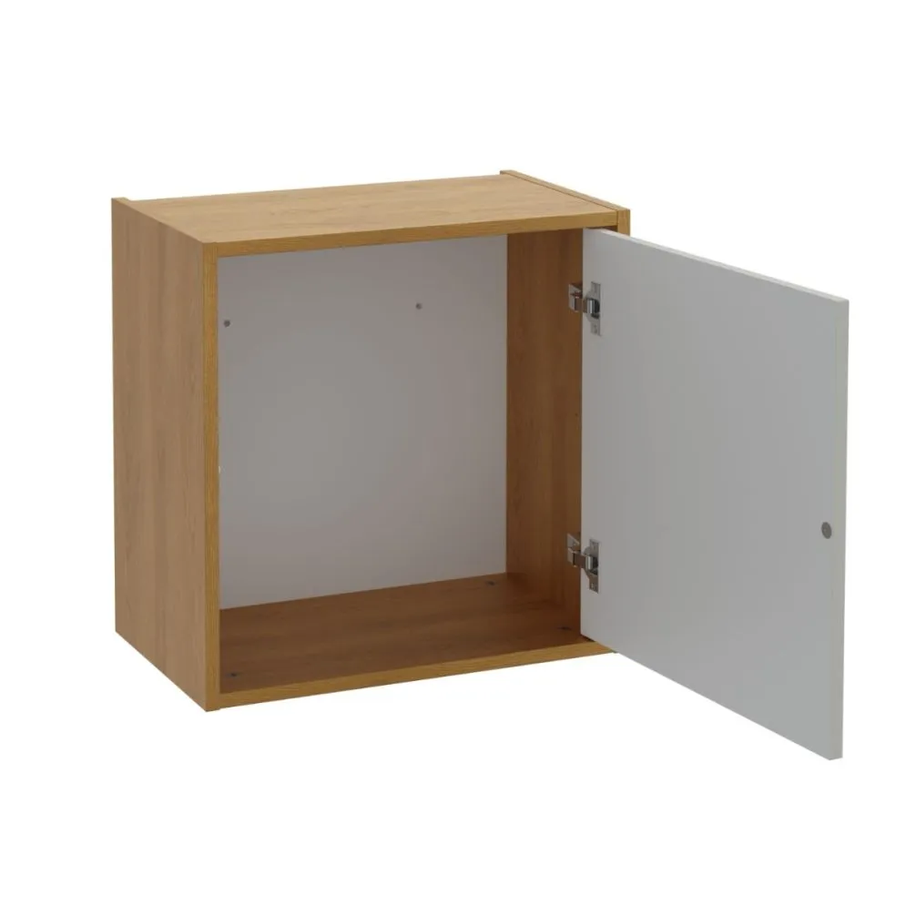 Szafka łazienkowa ERIN 1D 50x50cm dąb karmel/biała górna I sklep meblowy MIRAT. styl SKANDYNAWSKI kolekcja ERIN