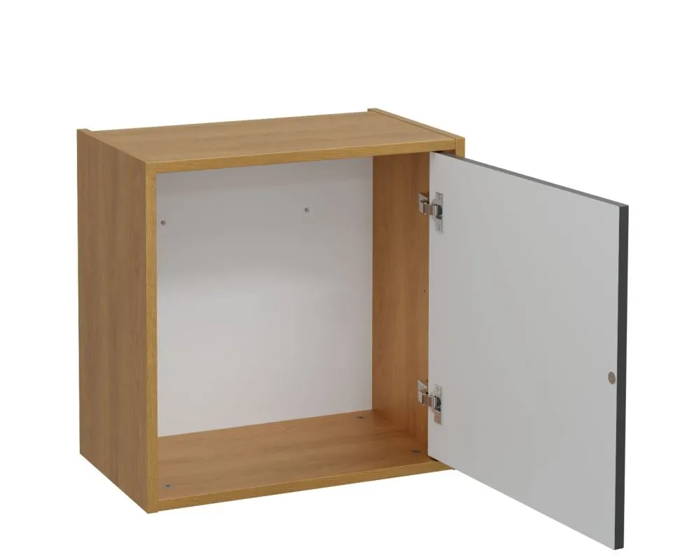 Szafka łazienkowa ERIN 1D 50x50cm dąb karmel/czarna jednodrzwiowa I sklep meblowy MIRAT. styl SKANDYNAWSKI kolekcja ERIN