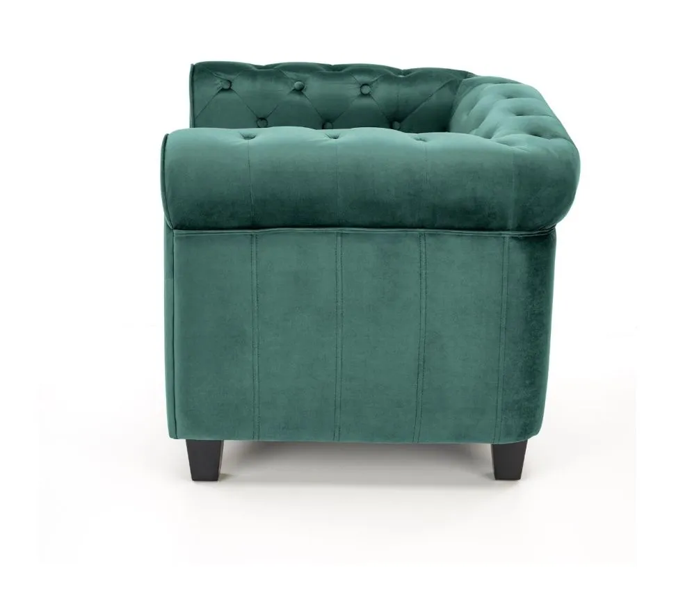 Fotel do salonu ERIKSEN VELVET ciemnozielony w stylu glamour | MIRAT. styl GLAMOUR