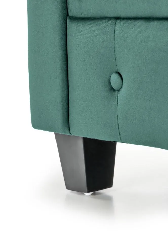 Fotel do salonu ERIKSEN VELVET ciemnozielony w stylu glamour | MIRAT. styl GLAMOUR