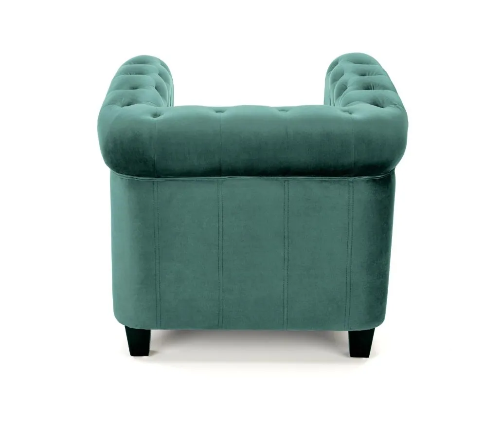 Fotel do salonu ERIKSEN VELVET ciemnozielony w stylu glamour | MIRAT. styl GLAMOUR