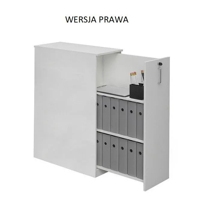 Szafka na dokumenty EASY SPACE 40cm prawa/lewa niebieska/biała wysuwana I sklep meblowy MIRAT.