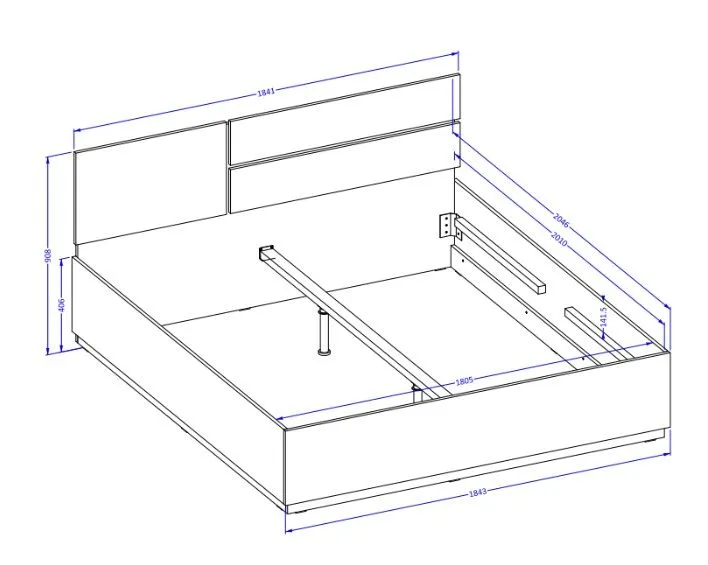 Łóżko CROSS 180x200 białe/czarne skandynawskie I sklep meblowy MIRAT. styl SKANDYNAWSKI kolekcja HV-CROSS