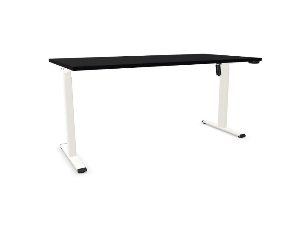 Biurko eCOMO 160x80cm czarne z regulacją wysokości do pracy I sklep meblowy MIRAT.