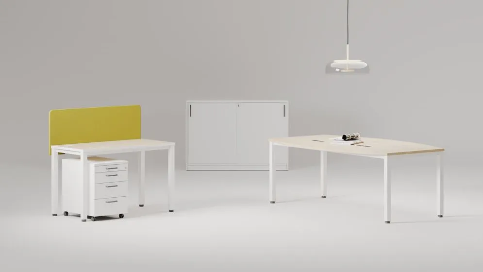 Szafka biurowa przesuwna EASY SPACE CABINET S 3-OH 100cm akacjowa zamykana I sklep meblowy MIRAT.