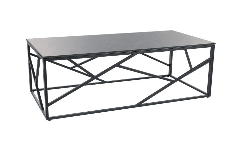 Ława ESCADA A III 120x60 szary marmur/czarna ceramiczna I sklep meblowy MIRAT. styl LOFT