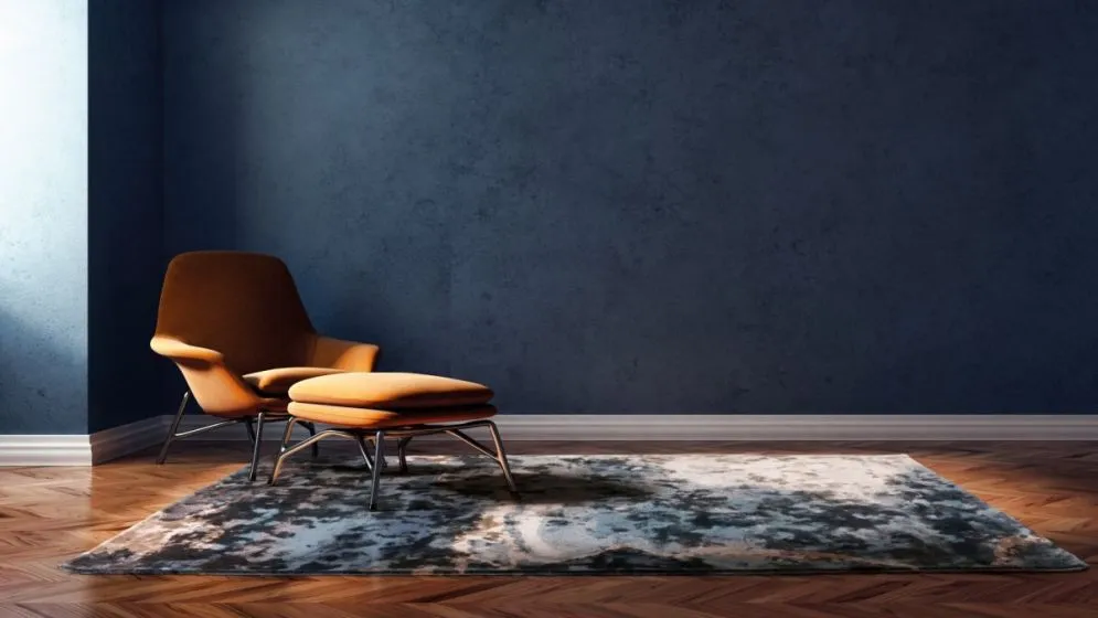 Dywan ESCAPE BLUE 160x230 niebieski z włókien tencel | MIRAT. w stylu kolekcja