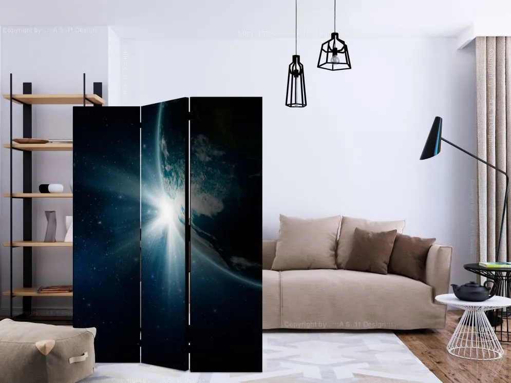 Parawan dwustronny Pejzaże 135x172 cm 3-częściowy niebieski | MIRAT.