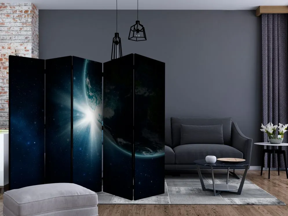 Parawan akustyczny Pejzaże 225x172 cm 5-częściowy niebieski | MIRAT.