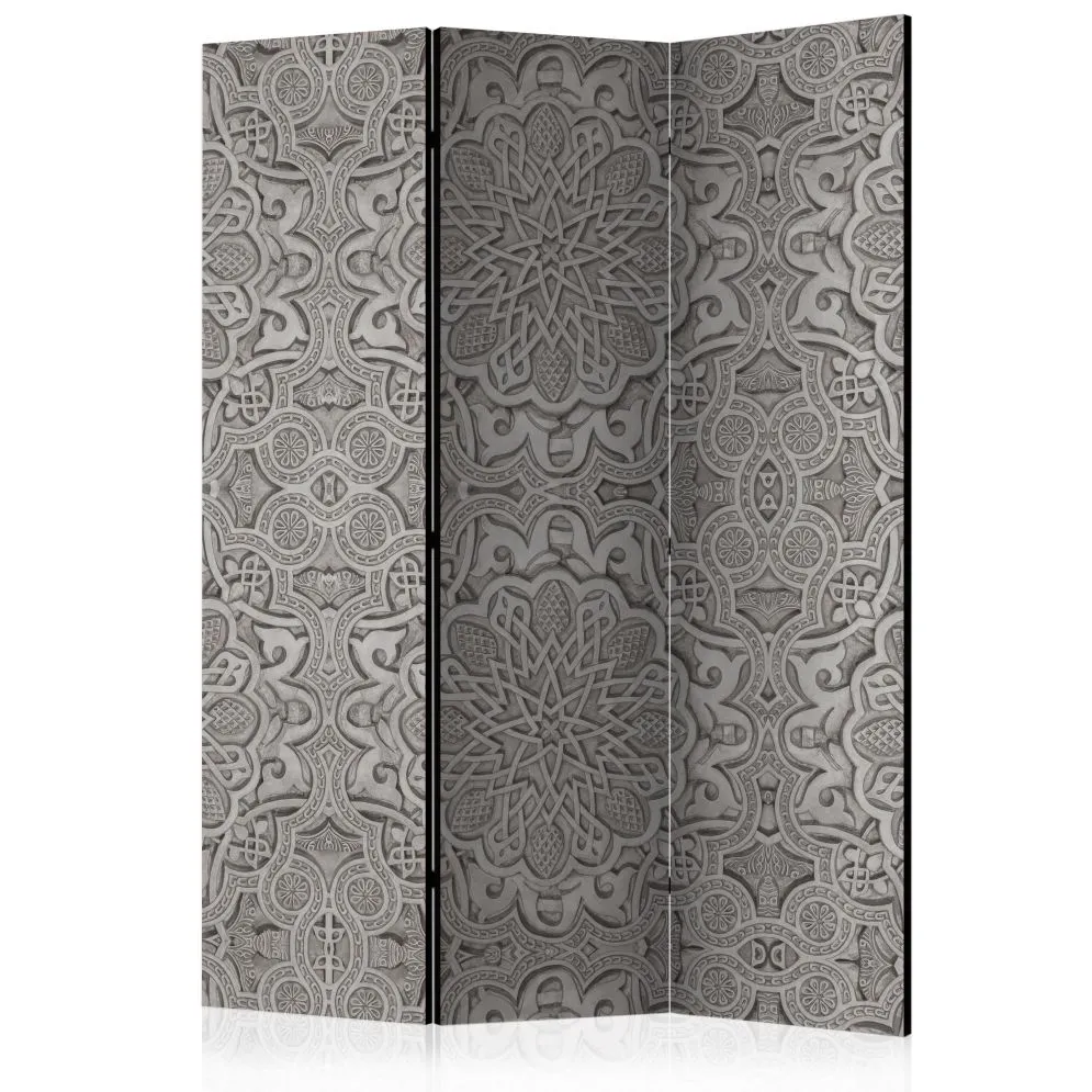 Parawan akustyczny Orient 135x172 cm 3-częściowy czarny | MIRAT.