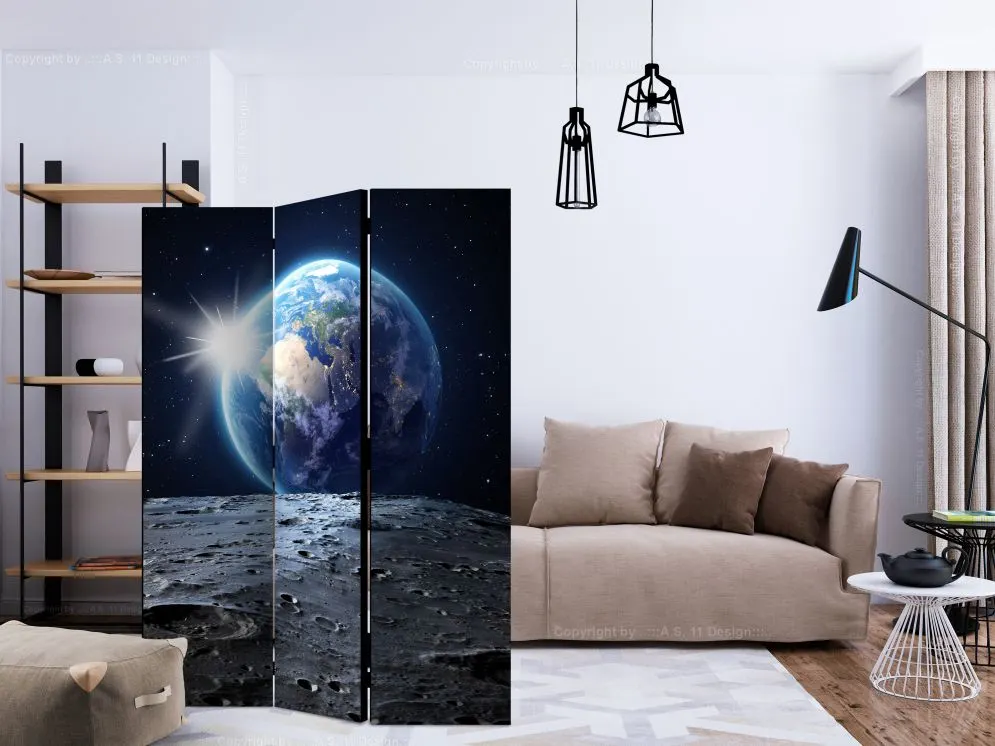 Parawan jednostronny Pejzaże 135x172 cm 3-częściowy niebieski | MIRAT.