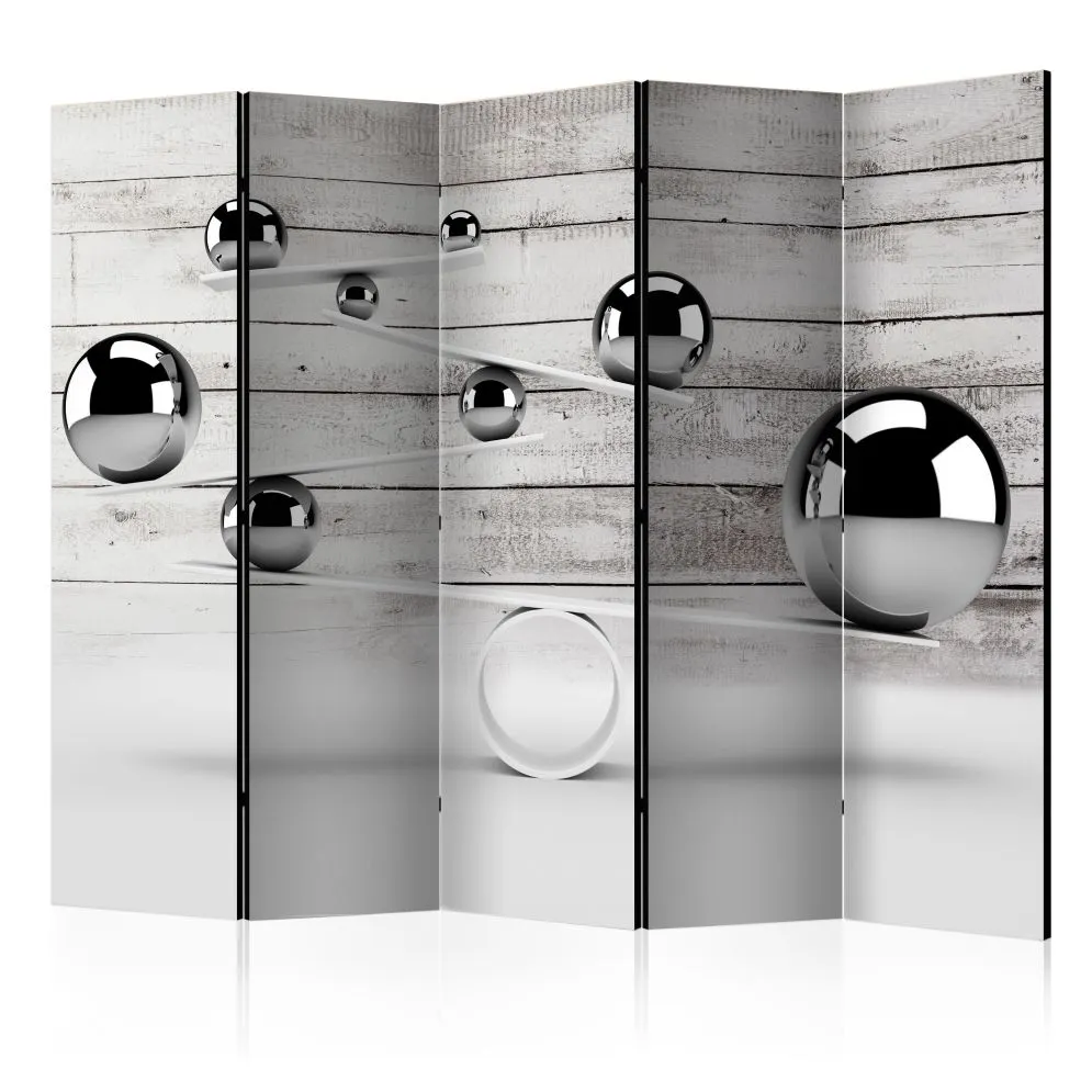 Parawan akustyczny 3D 225x172 cm 5-częściowy czarny | MIRAT.