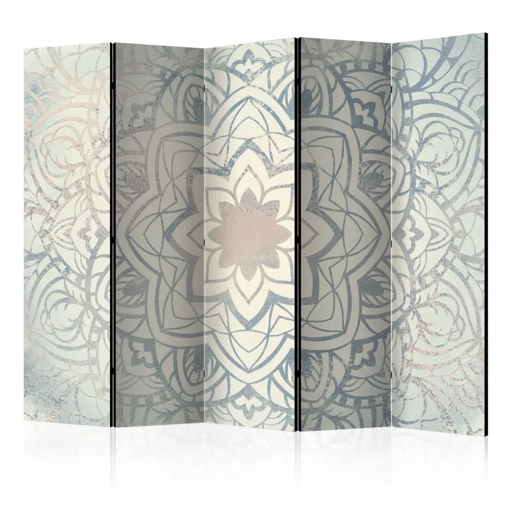 Parawan akustyczny Orient 225x172 cm 5-częściowy szary | MIRAT.