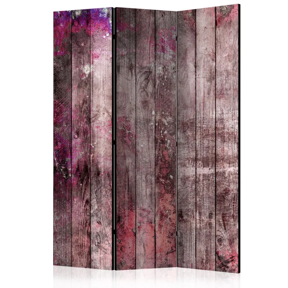 Parawan dwustronny Tła i desenie 135x172 cm 3-częściowy różowy | MIRAT.