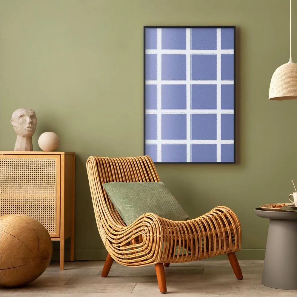 Plakat Białe linie 60x90 cm z ramą czarną bez marginesu | MIRAT.