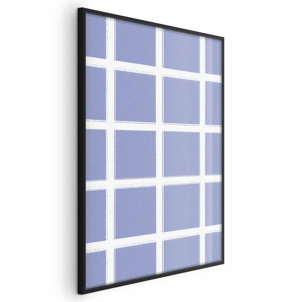 Plakat Białe linie 60x90 cm z ramą czarną bez marginesu | MIRAT.