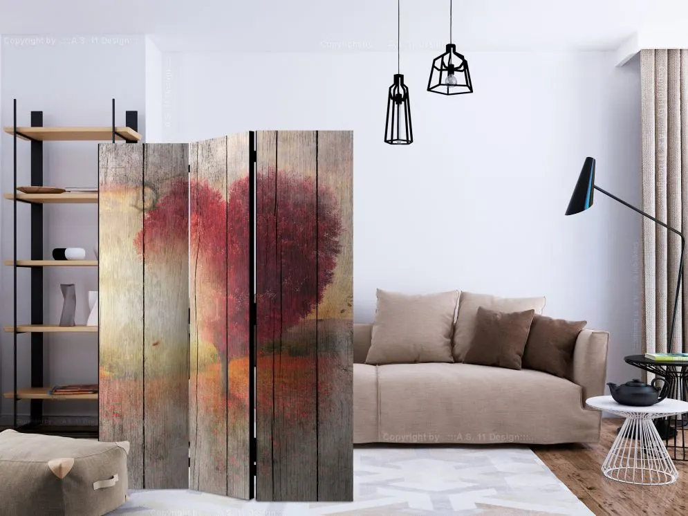 Parawan dwustronny Abstrakcje 135x172 cm 3-częściowy beżowy | MIRAT.