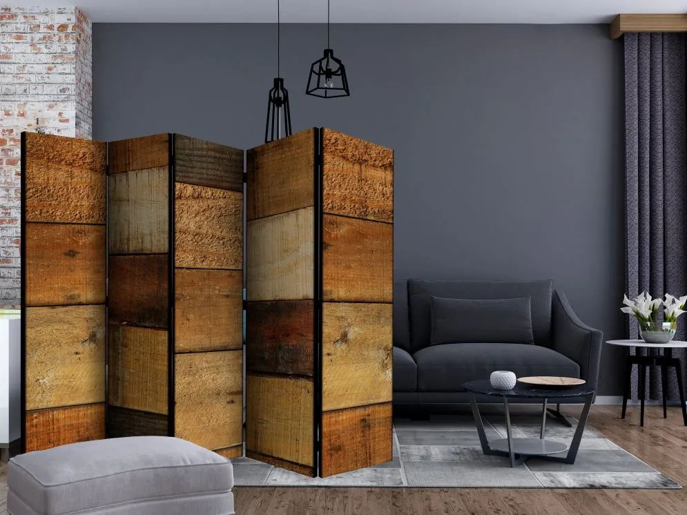 Parawan dwustronny Tła i desenie 225x172 cm 5-częściowy wielokolorowy | MIRAT.