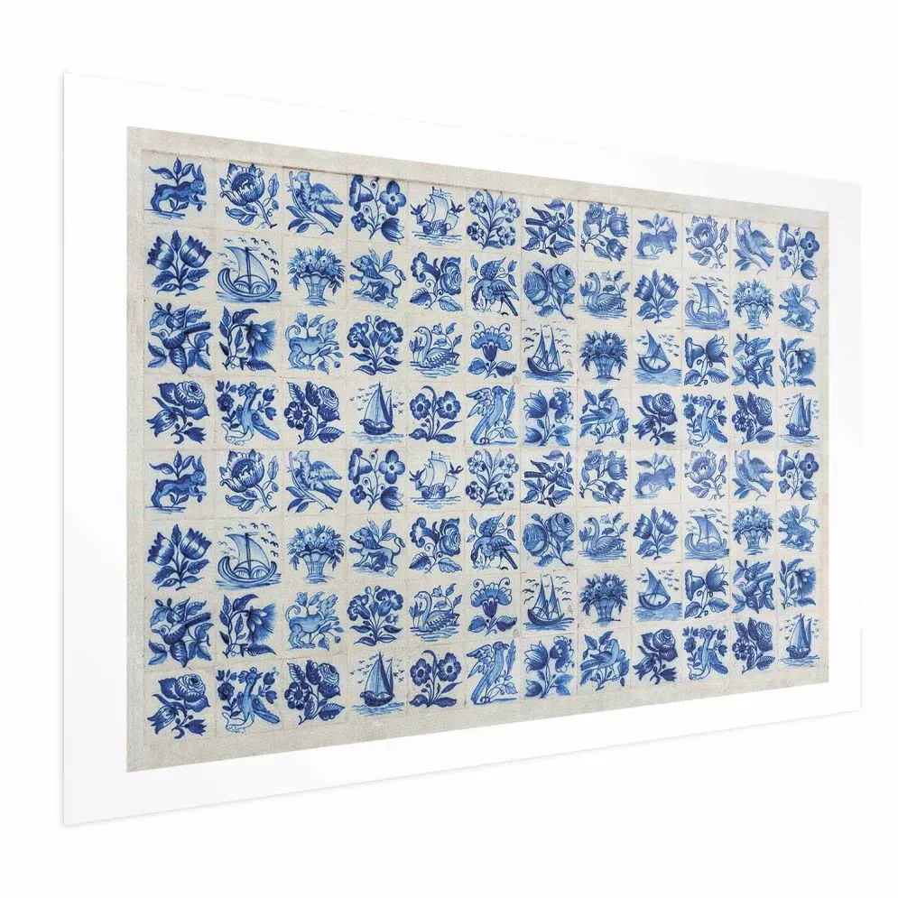 Plakat Płytki azulejos 90x60 cm bez ramy z marginesem | MIRAT.