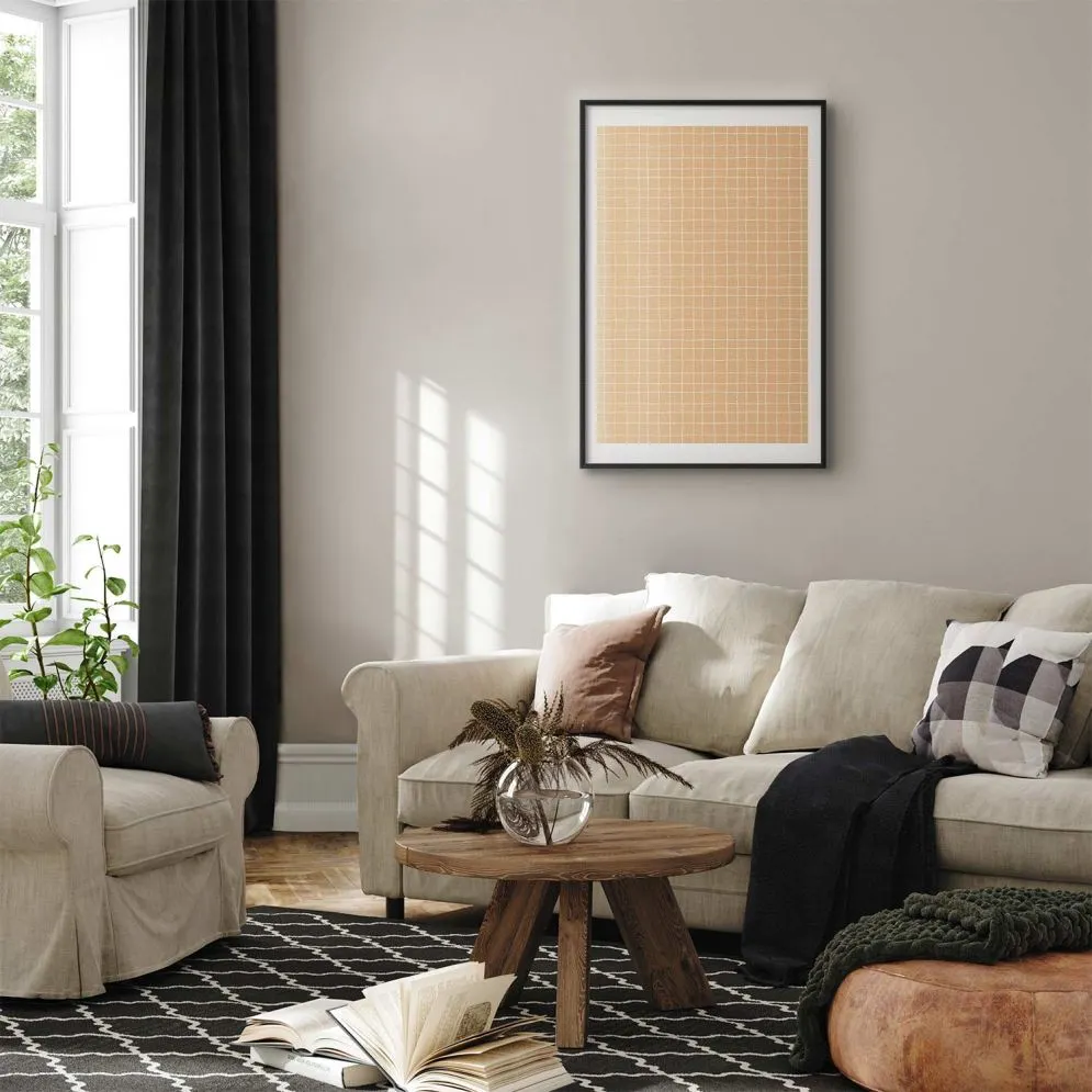 Plakat Linie i szum 21x30 cm z ramą czarną z marginesem | MIRAT.